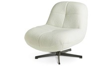 Teddy Boucle Swivel Chair - Cream