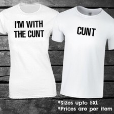 Adult Humour Funny Couples Matching T-shirt Set Gift Mens Womens Anniversary