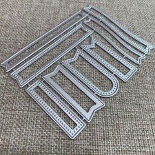 Metal Cutting Dies Banner Label Tags Scrapbooking Embossing Paper Craft Stencils