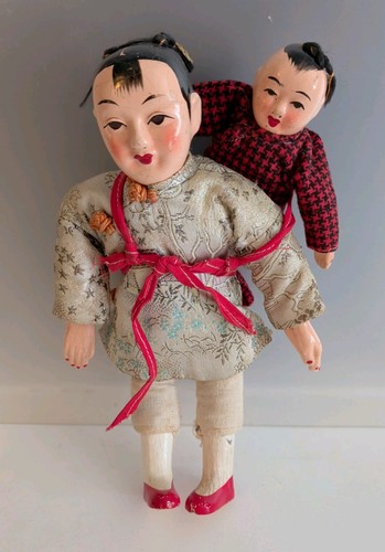 Vintage chinese mother child - vintage,