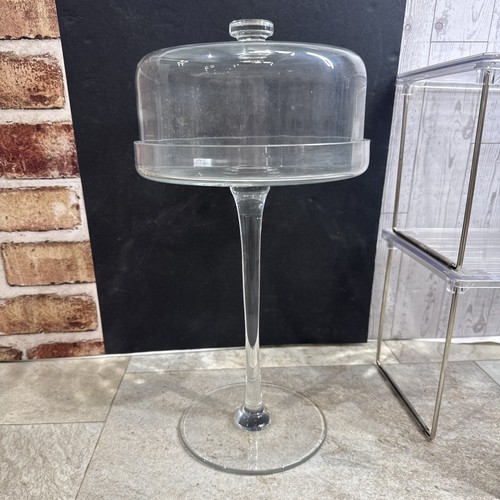 Tall glass pedestal - tall, cake