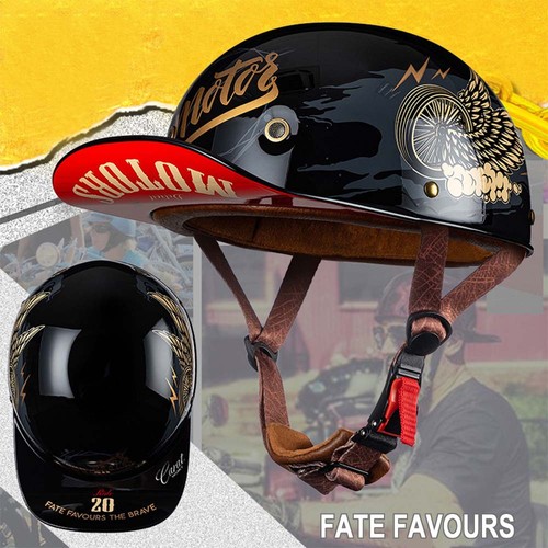 Open face motorcycle half - open,