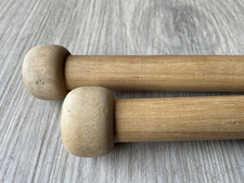 Solid Wood Jumbo Knitting Needles Size 25mm 36cm Long for Super Chunky Yarns.