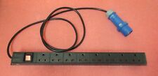 8 UK Output On/Off Switch Horizontal Powerstrip PDU 1.5M 1U 16A Commando Plug