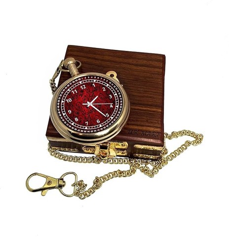 Antique pocket watch red - pocket-watch,