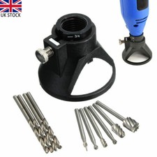 11PCS Dremel Rotary Multi Tool Cutting Guide Attachment Kit HSS Router Drill Bit