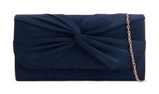 Women's Pleated Suede Clutch