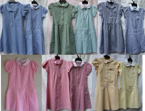 School gingham dresses - gingham, in
