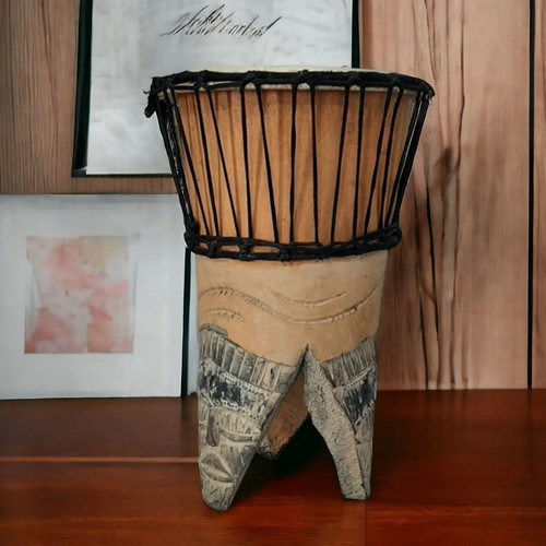 Wooden bongo drum - wooden,