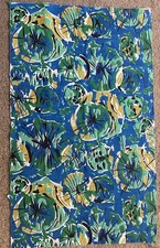 Vintage 1950s French Cotton Fabric / MCM 