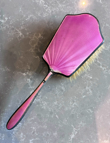Vintage pink enamel hand - pink,