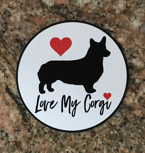Corgi sticker love - corgi,