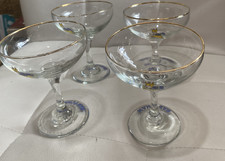 Vintage 1970's Babycham Glass Yellow Fawn Deer Bar Advertising Party Glass x 4