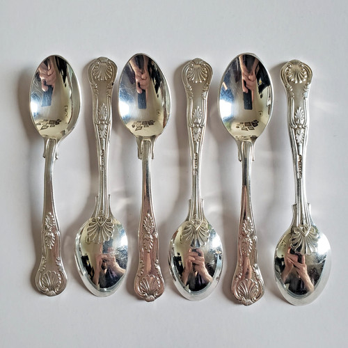 Silver plated coffee spoons - coffee,
