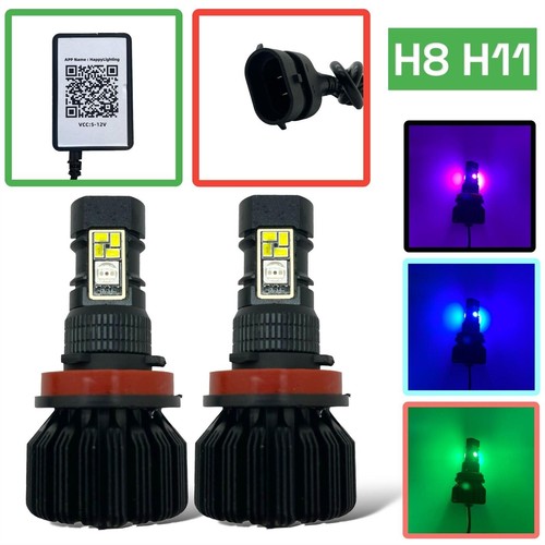 Rgb led foglight bulbs - h8, h11