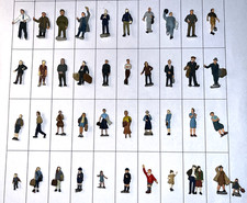 Job lot  - 40 OO/HO Gauge Painted Model Railway Figures Good Condition y