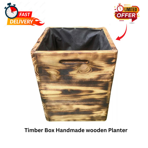 Timber box planter garden - timber, planter-garden