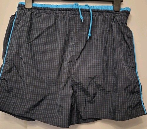 Mens blue checked swim shorts - mens,