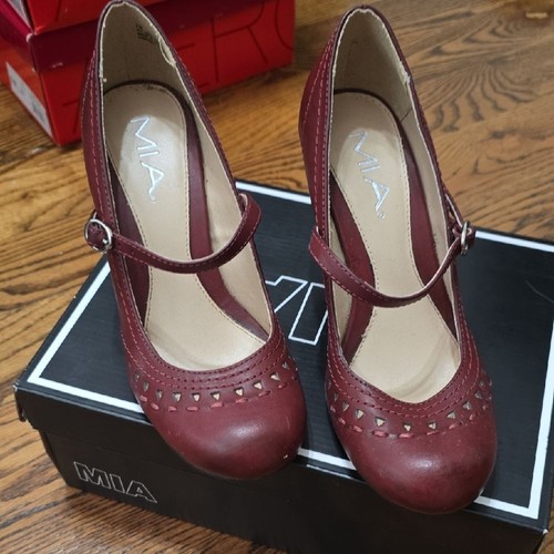 Mia red mary jane heels - mia,