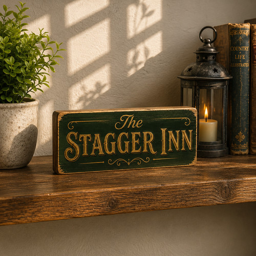 Stagger inn sign - stagger, style
