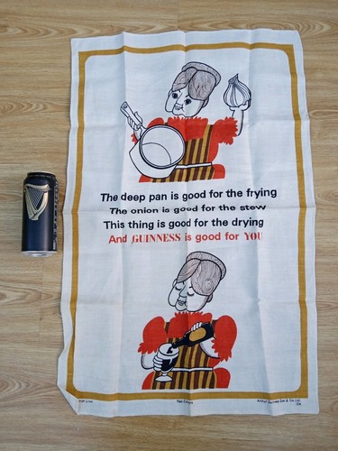 Guinness vintage tea towel - guinness,