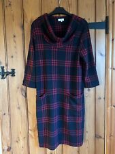 Country Casuals CC black & red tartan pattern cowl neck jumper dress, Size 10
