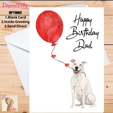 Personalised American Bull Terrier Card Birthday Pet Dog Staffordshire Staffy