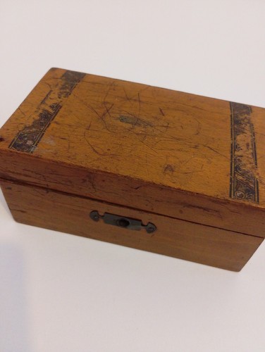 Vintage wooden money box made - wooden,
