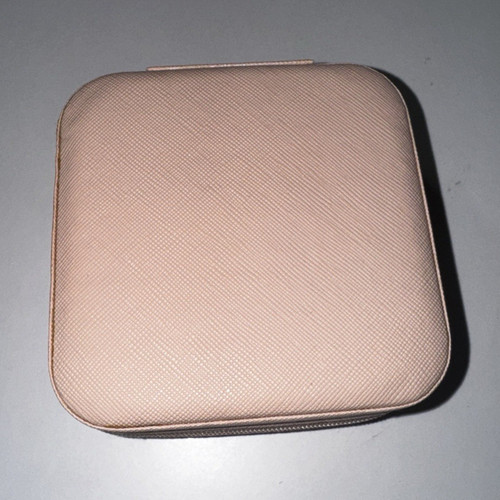 Pink faux leather - leather, zip-around