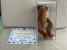 Ty Beanie Old Face Brown Authenticated with Tags