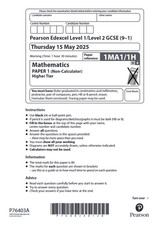 Edexcel GCSE Maths Higher 2025