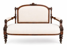 Antique victorian oak sofa - antique,