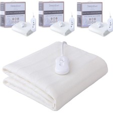 Electric Under Blanket with Adjustable Heat Settings Single Double King Size