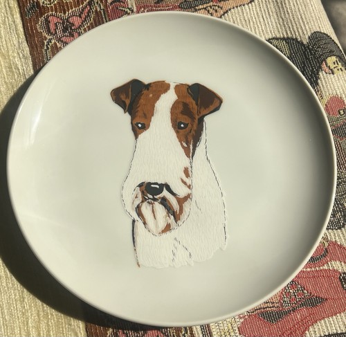 Fox terrier plate - terrier,