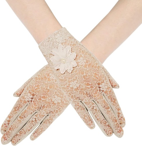 Babeyond floral lace gloves - lace,
