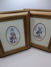 Two Faye Whittaker Framed prints 'Helter Skelter' and 'Day At School' 