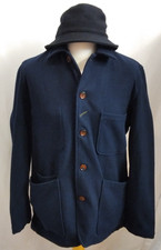 Universal Works Wool Navy Blue Men's Jacket, Size L. And Black Bucket Hat. VGC.