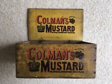 C1910 COLMAN’S MUSTARD 3Lbs OF 2Oz TINS G.D.S.F. BY APPOINTMENT WOODEN BOX