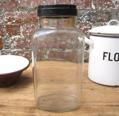 Vintage glass sweet shop jar - sweet,
