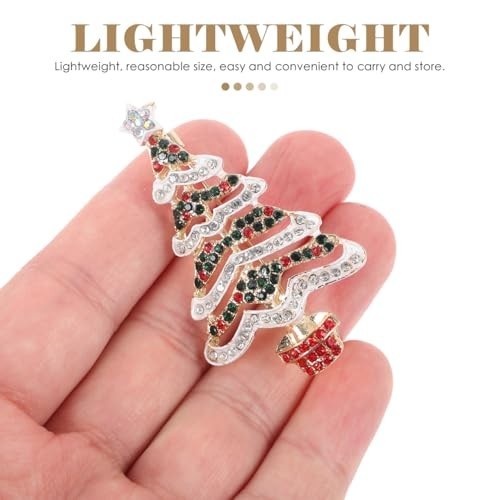 Christmas tree brooch pin - christmas,