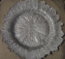 Rose Gold Floral Glass Charger