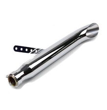 Exhaust Muffler Out Turn Chopper for Custom Bike Cafe Racer chrome