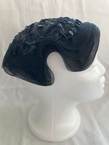 Vintage hat 1950 black - vintage,