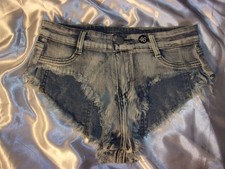 Waist Hot Pants Mini Jeans