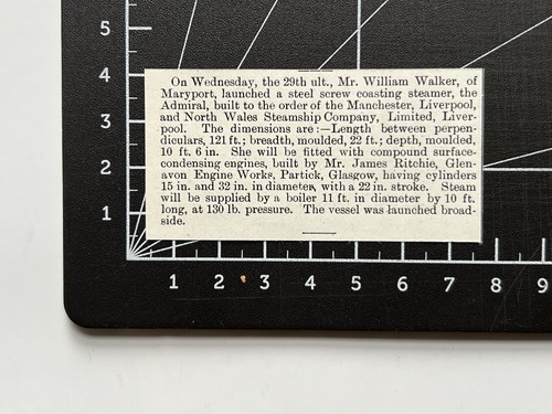 William walker maryport launch - william,