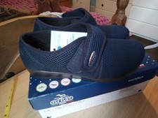 Pavers Flyflot Ladies Comfort Shoes Size 5 Blue Fabric Hook & Loop  VGC