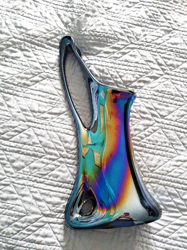 Iridescent glass vintage art - vintage,