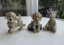 Quarry Critters 2001 Patience +Pirate Dog Figurines Second Nature + polar bear 