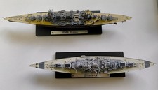 HMS Hood and Bismark models on