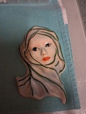 Crown Devon Ceramic Wall Mask Art Deco 5x3 Inch